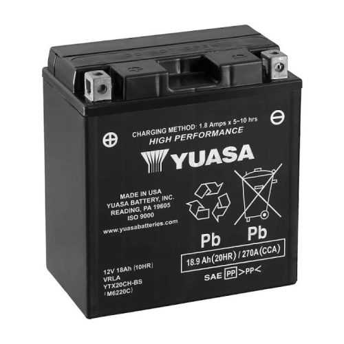 Motobaterie Yuasa Super MF YTX20CH-BS Yuasa