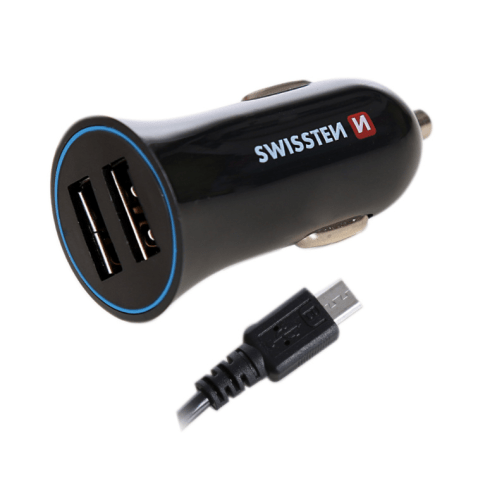 USB adaptér 2x + microUSB kabel Swissten