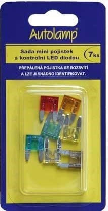 Sada pojistek mini 5-30A 7ks (LED dioda) Autolamp